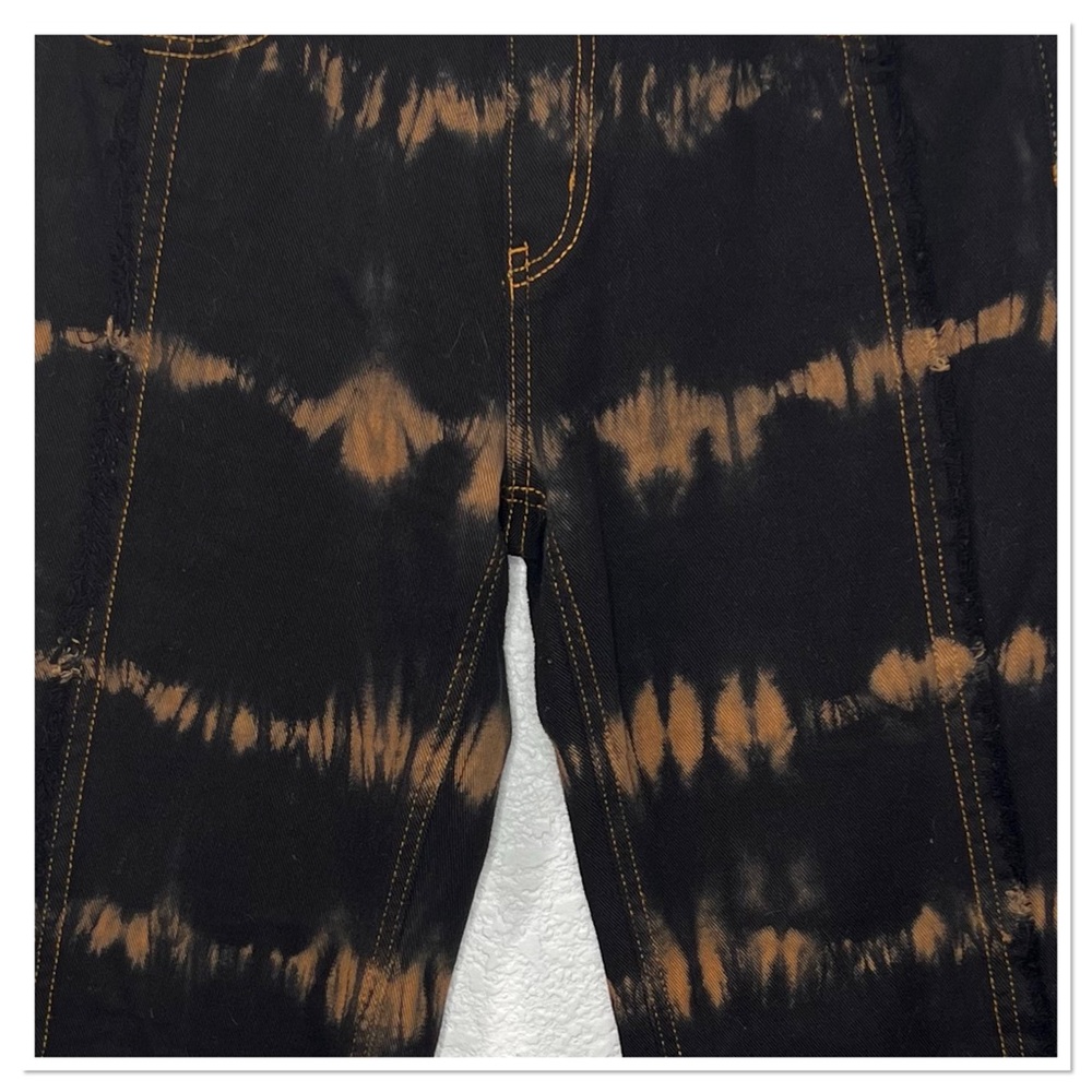 I.AM.GIA Arago Pant Black & Brown Tie-Dye Straight Sz M Cotton Blend Stretch - Picture 4 of 8